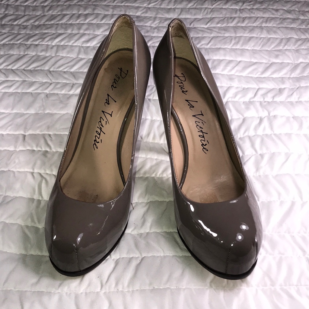 Pour La Victoire Teal Patent High Heels Sz 8 Us